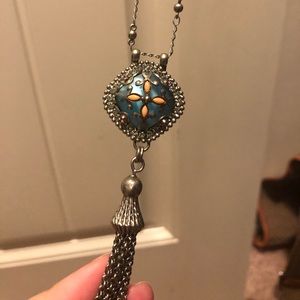 Sorrelli Freesia Chain Tassel Pendant Necklace 30”